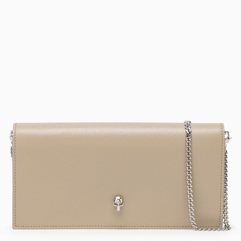 Chain Wallet in Camel Beige with Detachable Strap