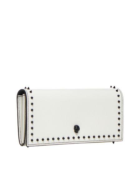 ALEXANDER MCQUEEN Elegant Grained Leather Mini Wallet on Chain, 20.5cm x 10cm x 4cm