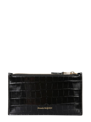 ALEXANDER MCQUEEN Mini Zippered Wallet with Card Slots