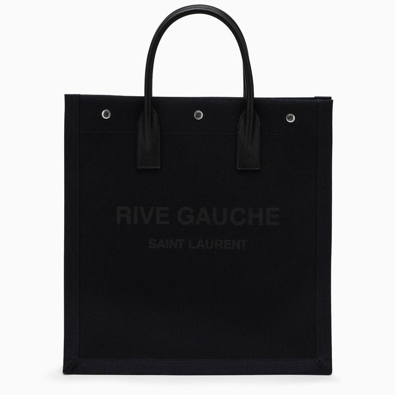 SAINT LAURENT Sleek Black and White Vertical Tote