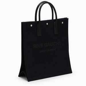 SAINT LAURENT Sleek Black and White Vertical Tote