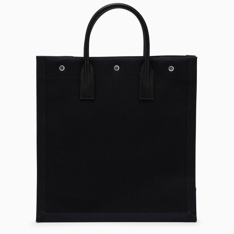 SAINT LAURENT Sleek Black and White Vertical Tote