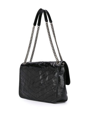 SAINT LAURENT Elegant Black Medium Niki Shoulder Handbag