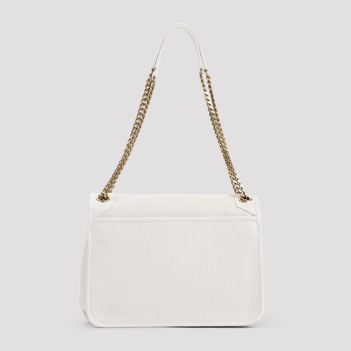 SAINT LAURENT Medium Handbag with Gold-Tone Details - 28x20x8.5 cm