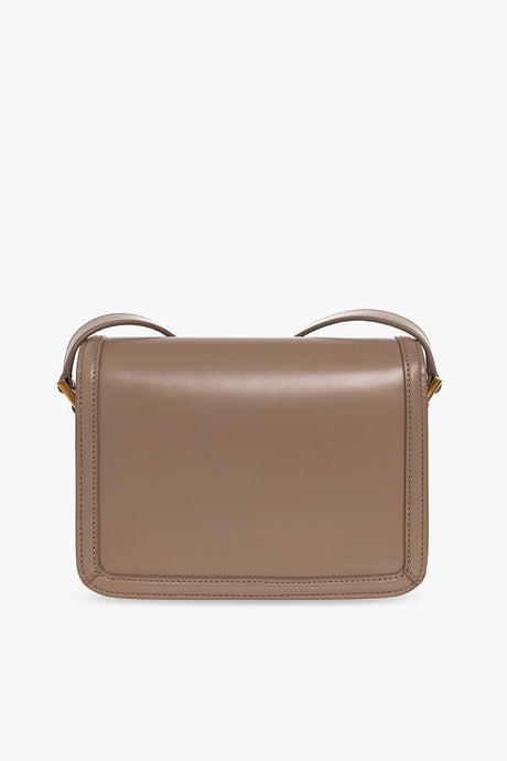 Taupe Calfskin Messenger Bag for Women