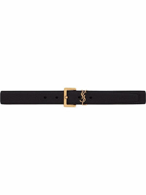 SAINT LAURENT Cassandre Logo Plaque Mini Belt