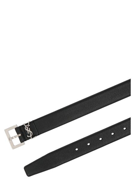 حزام جلدي أسود كلاسيكي للرجال في موسم FW23