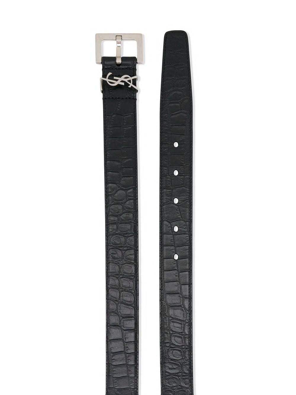 حزام جلد العجل متعدد الألوان للرجال - SS21
