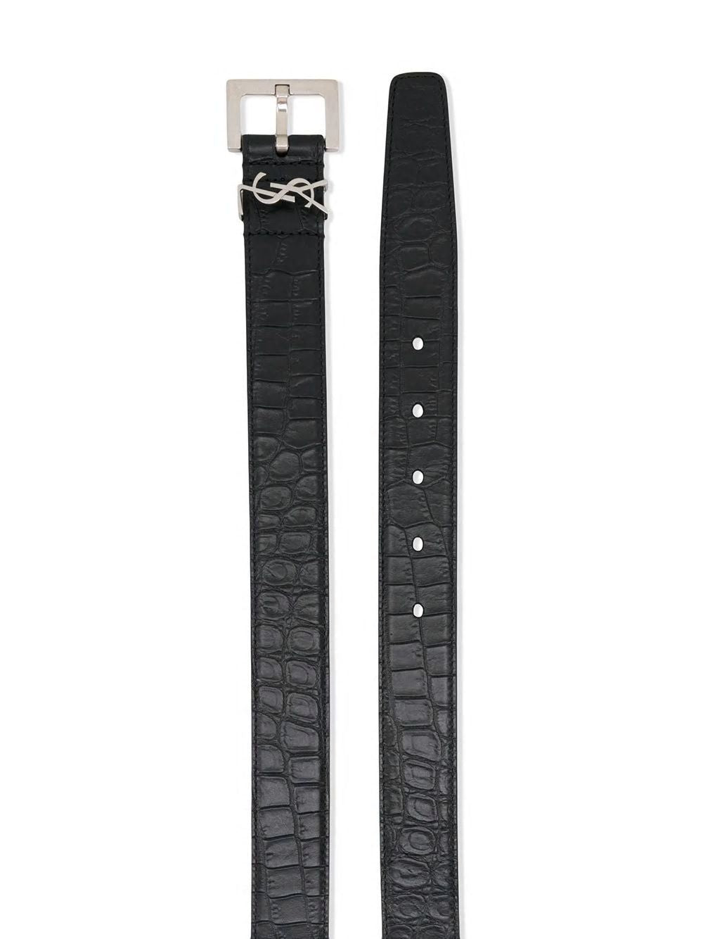 SAINT LAURENT Multicolored Cocco Print Silk Belt for Men - SS21 Collection