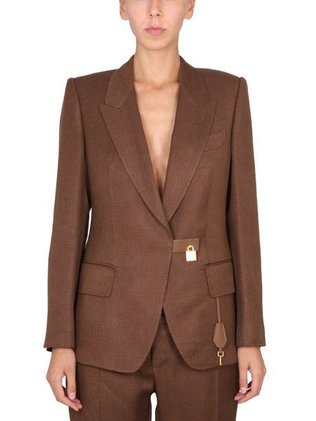 TOM FORD Peaked Lapel Single-Breasted Jacket