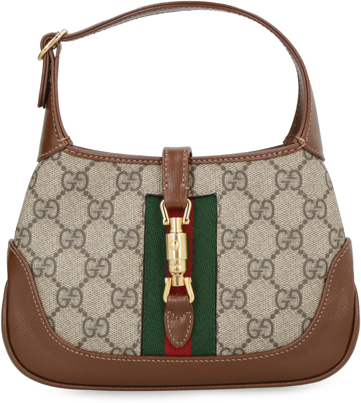 Jackie 1961 Mini Handbag - Beige and Ebony GG Supreme Fabric with Leather Trims