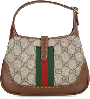 GUCCI Mini Hobo Handbag with Leather Trim