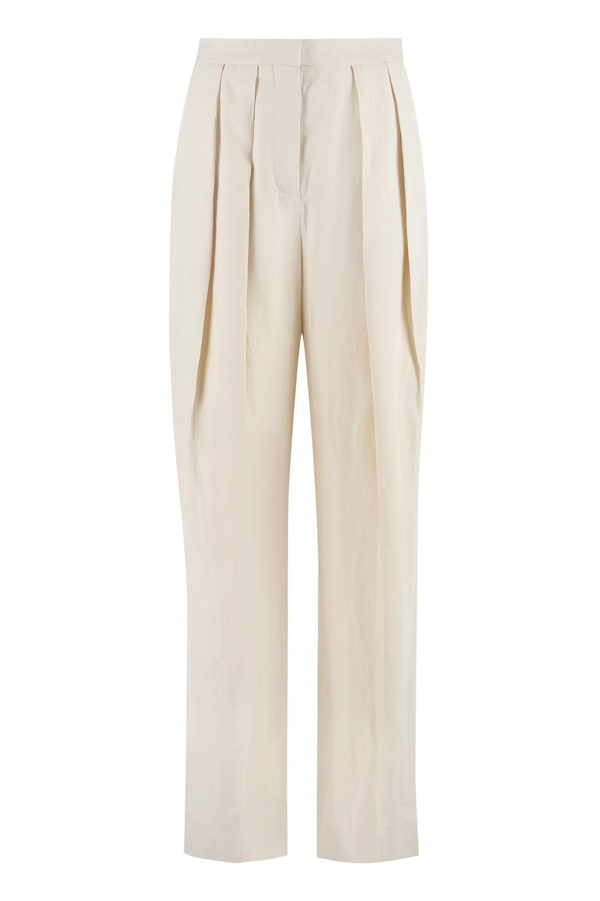 STELLA MCCARTNEY White Stretch Viscose Trousers for Women