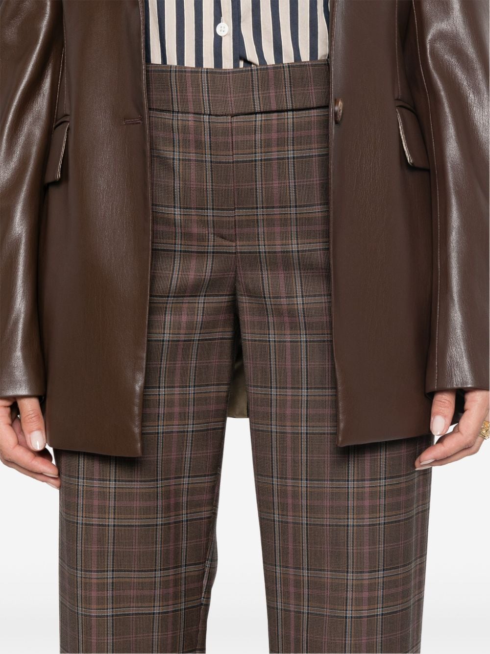 STELLA MCCARTNEY Chic Multicolor Checkered Wool Trousers