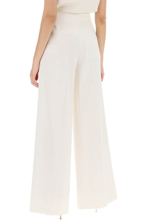 Women's High-Waisted Tailored Trousers with Contrast Stripes