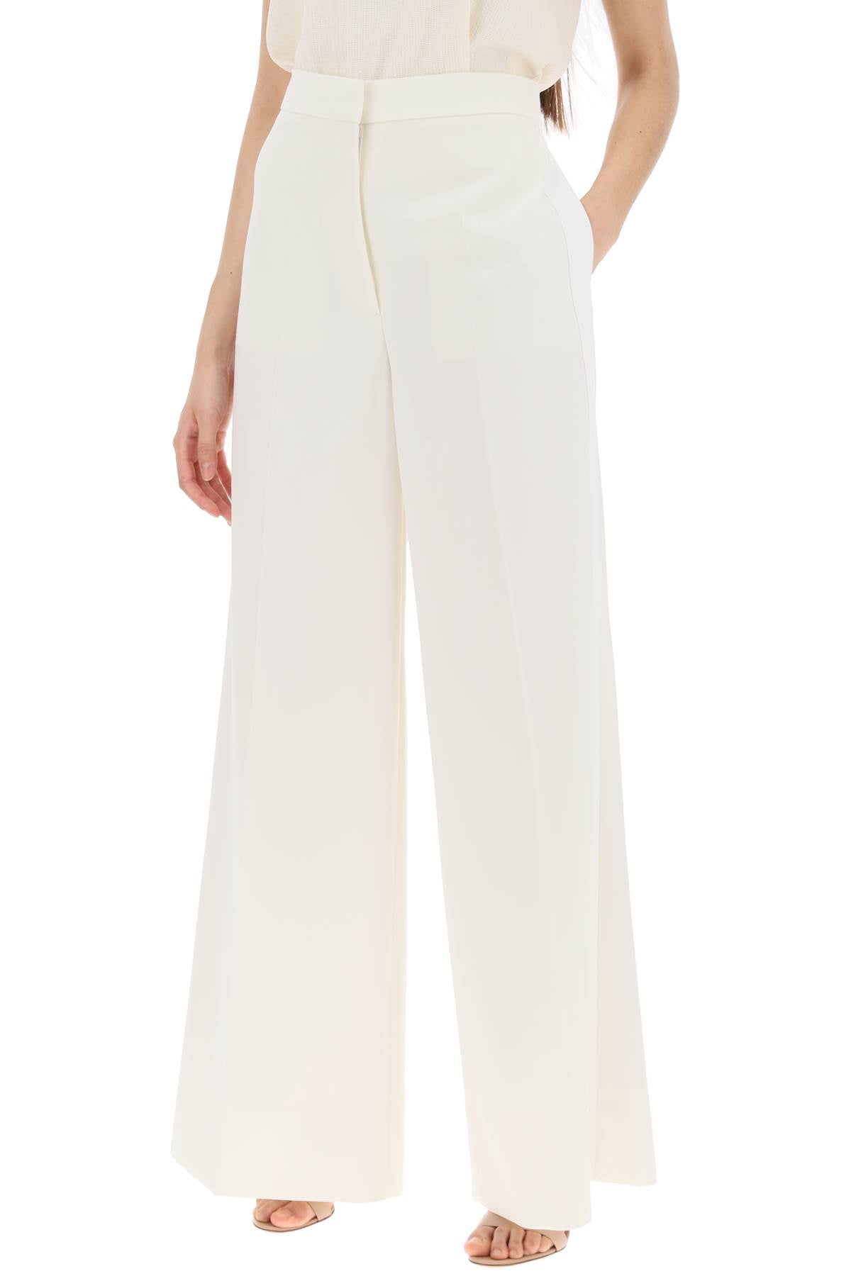 Women's High-Waisted Tailored Trousers with Contrast Stripes