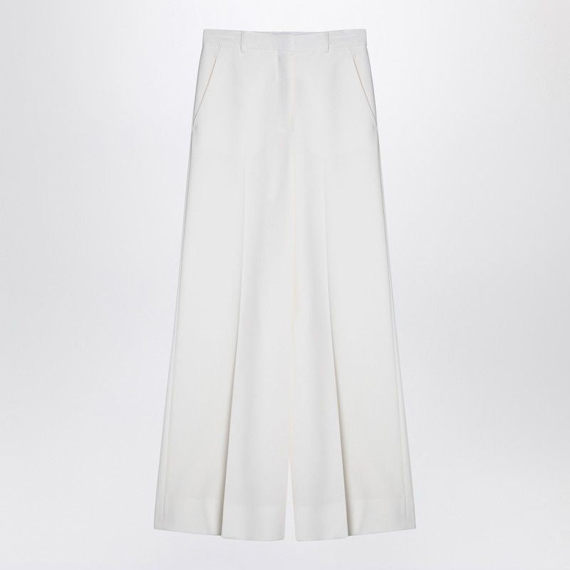 STELLA MCCARTNEY Elegant Cream Wool Flared Pants