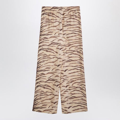 STELLA MCCARTNEY Silk Wide Leg Tiger Print Pants