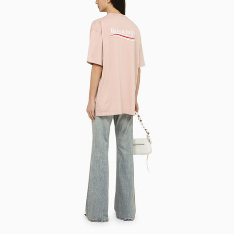 قميص أكبر بالقطن المرأة باللونين الوردي والأرجواني - SS24