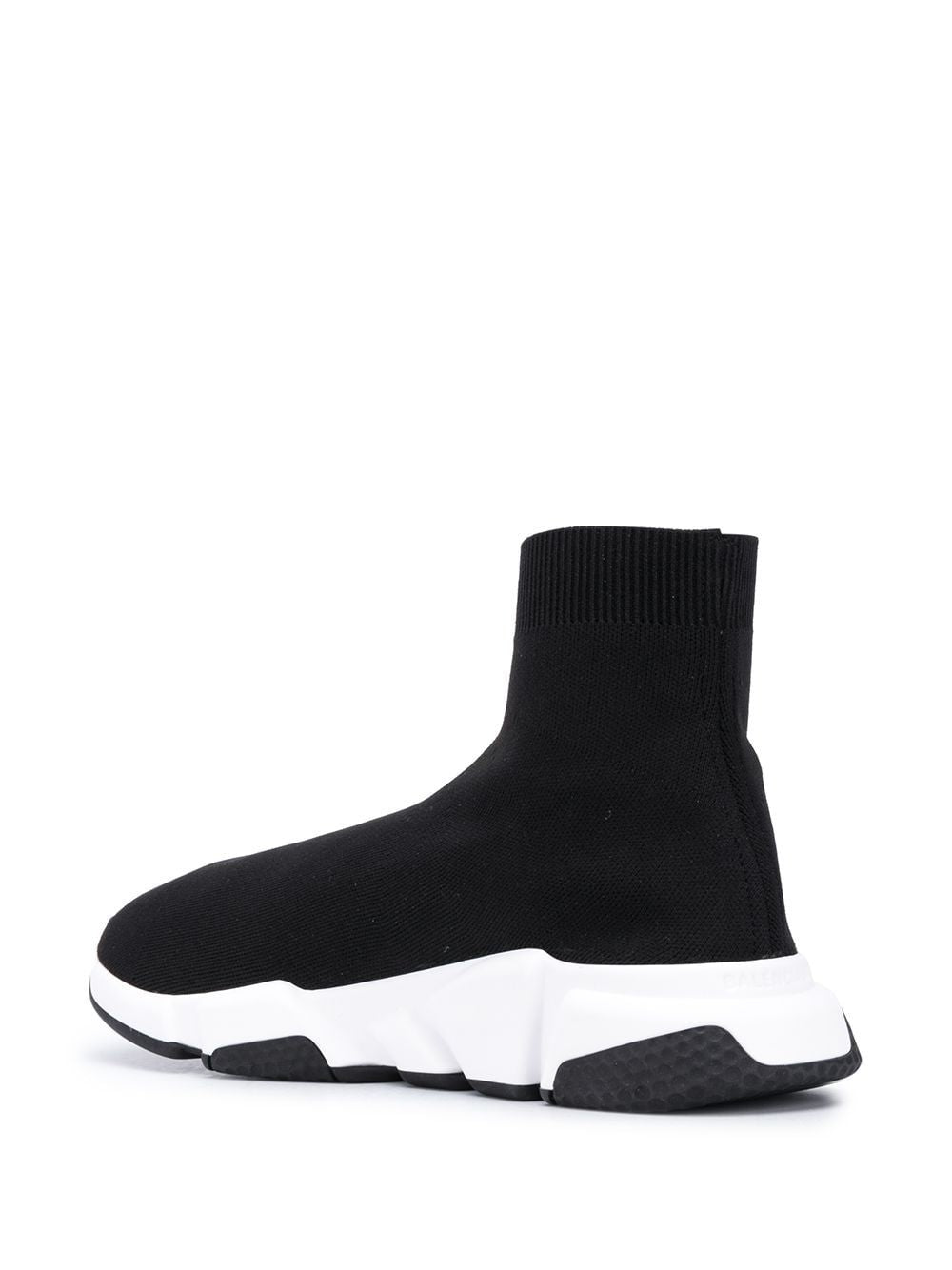 Modern and Sleek Men's Black Knit Sneakers for SS24