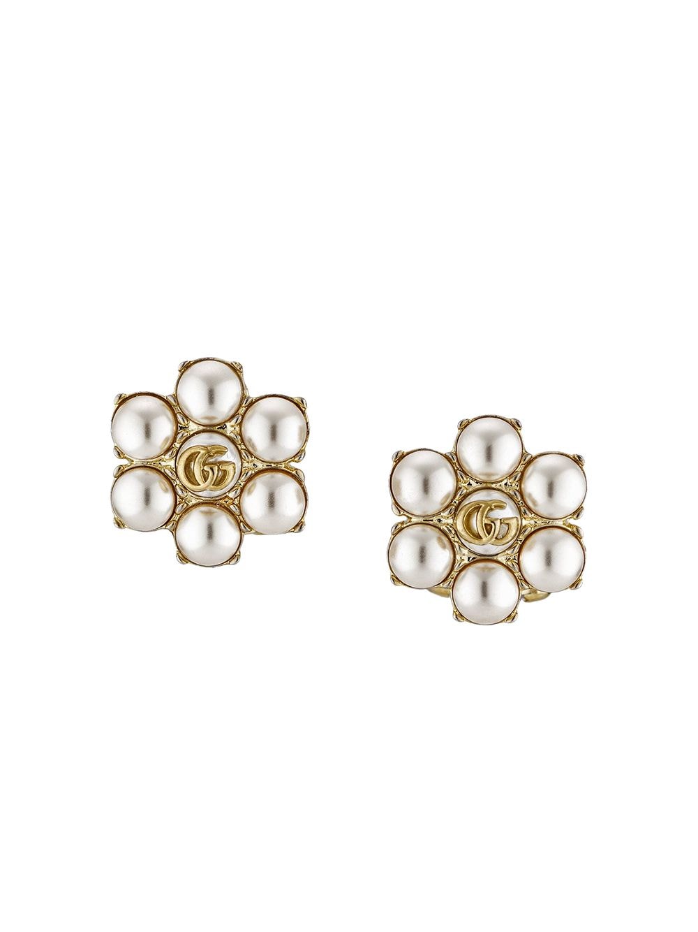 GUCCI Duo G Pearl Earrings