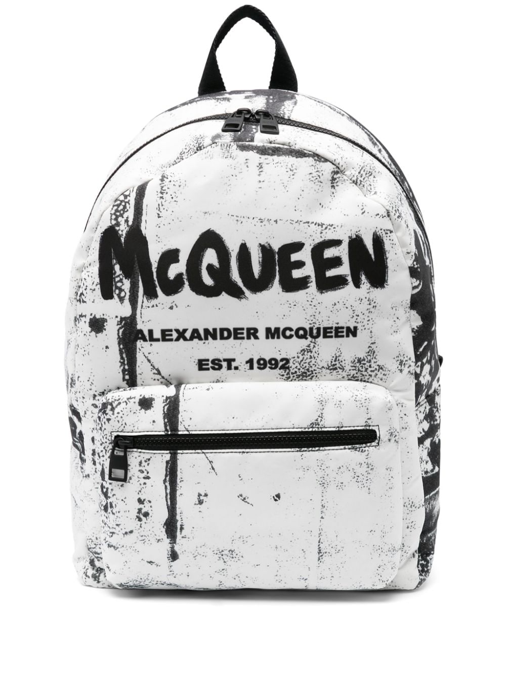ALEXANDER MCQUEEN Graffiti Metropolitan Backpack for Men - Black