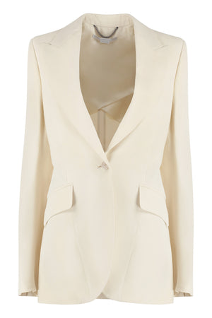 STELLA MCCARTNEY Single-Breasted One Button Jacket for Women in White - SS23 Collection