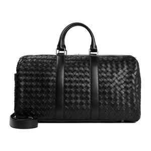 BOTTEGA VENETA Classic Intrecciato Duffle Handbag - Black