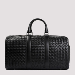 BOTTEGA VENETA Classic Intrecciato Duffle Handbag - Black