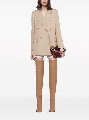 STELLA MCCARTNEY Double-Breasted Beige Blazer for Women - Classic and Structured Design for SS24