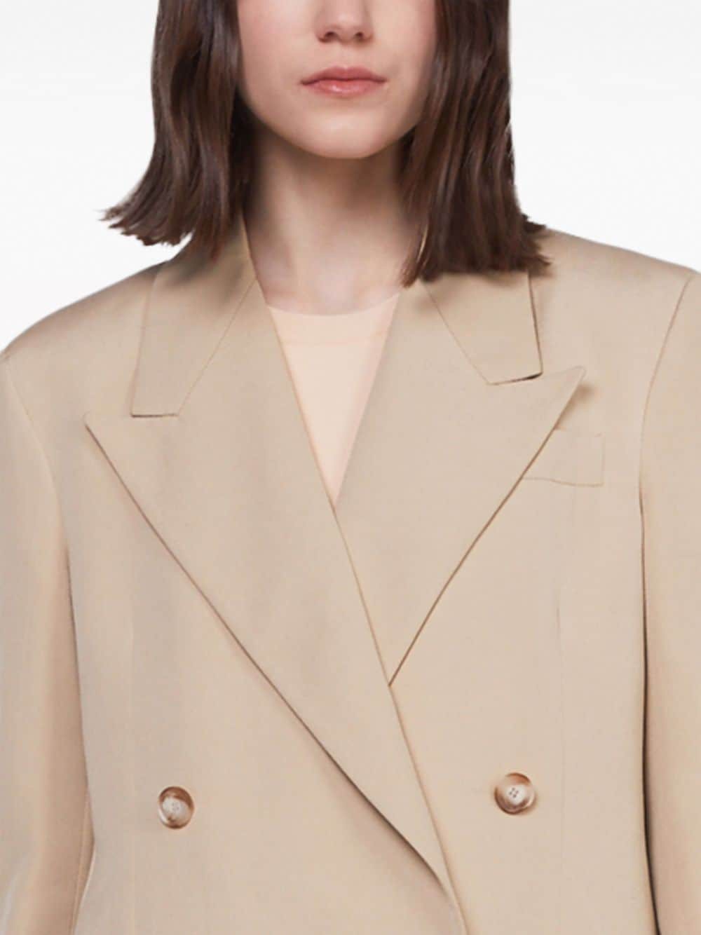 STELLA MCCARTNEY Double-Breasted Beige Blazer for Women - Classic and Structured Design for SS24