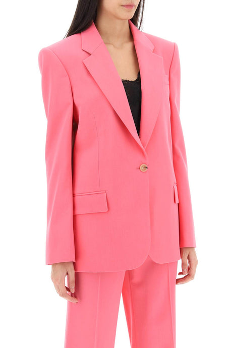 STELLA MCCARTNEY Pink & Purple Wool Boyfriend Jacket for Women | SS24 Collection