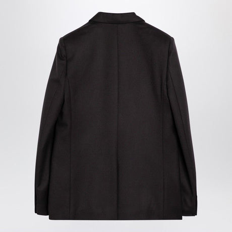 STELLA MCCARTNEY  CHOCOLATE-COLOURED WOOL DOUBLE-BREASTED JACKET