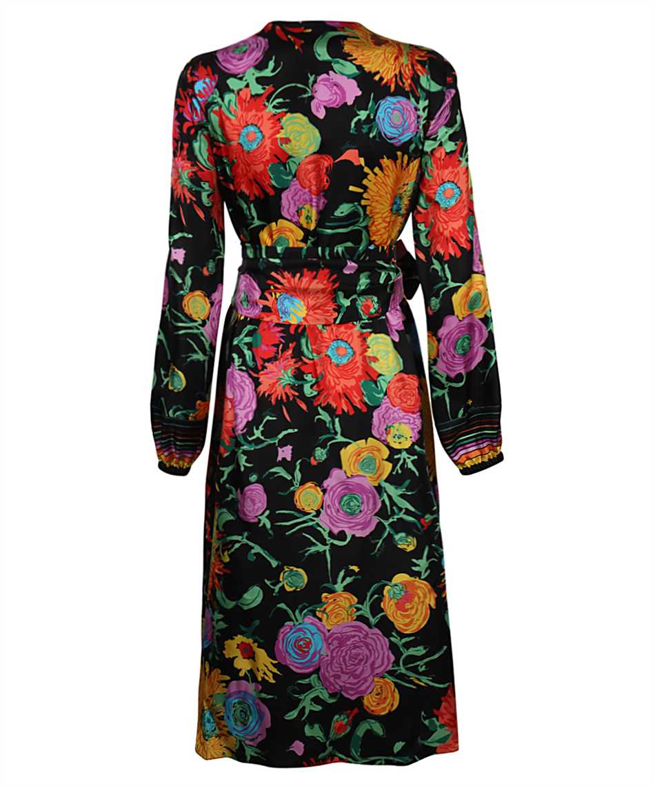 GUCCI Floral Print Women's Dress - Adjustable Waist Belt, 100% Silk - FW22 Collection