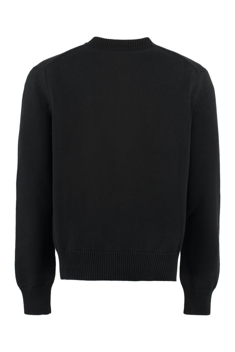 ALEXANDER MCQUEEN Classic Black Crew-Neck Sweater for Men