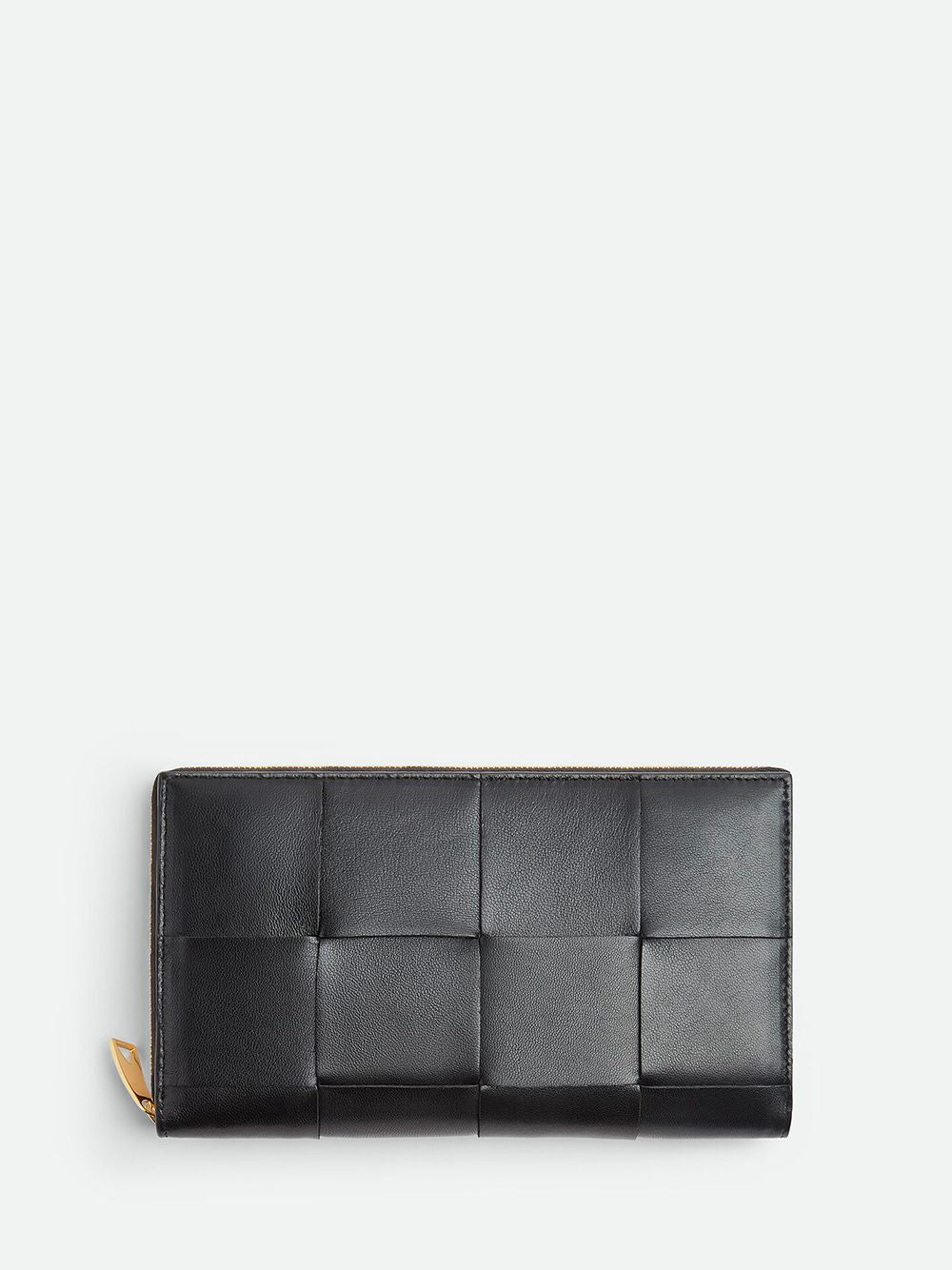 BOTTEGA VENETA Intrecciato Leather Continental Wallet - Black