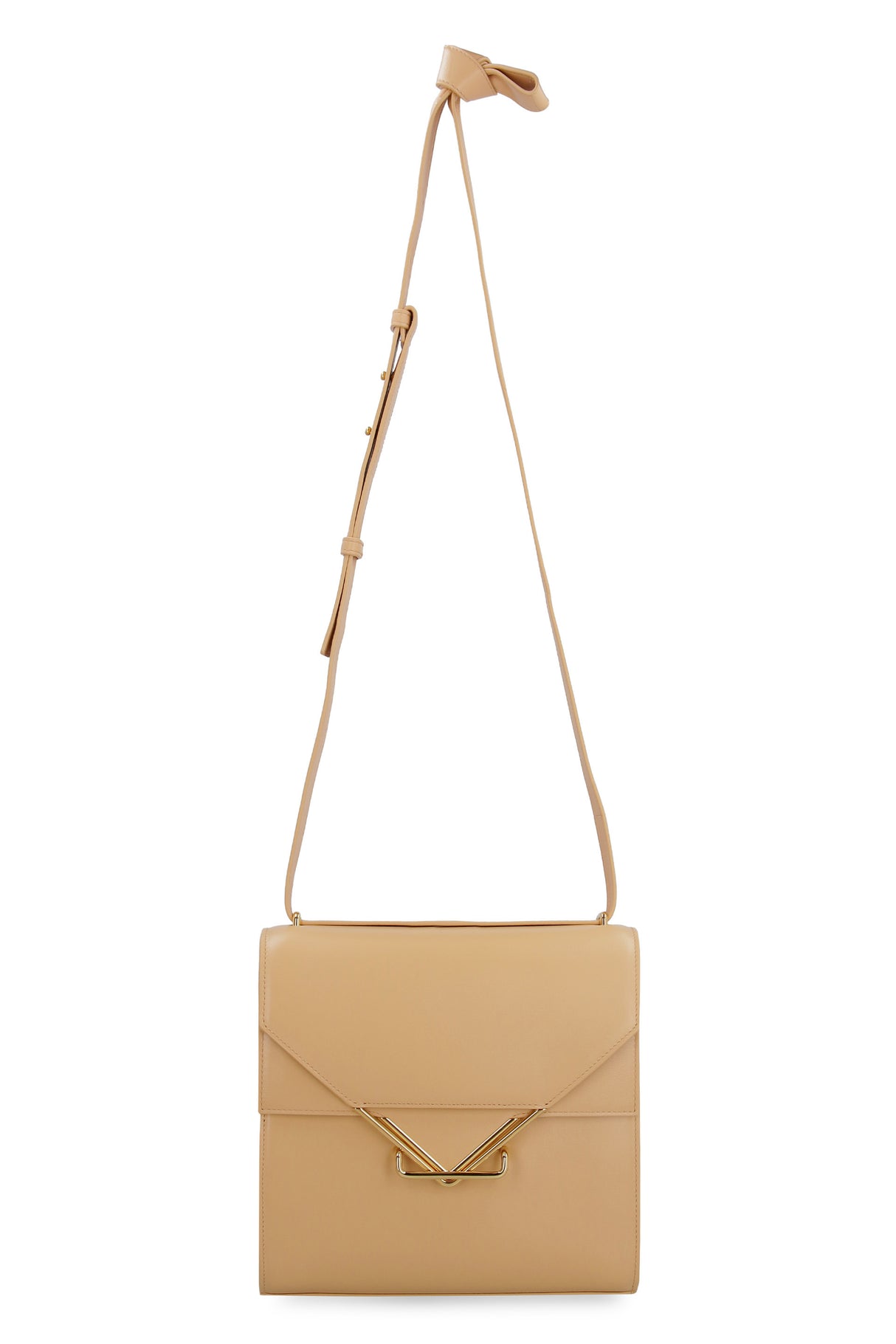 BOTTEGA VENETA The Must-Have Beige Leather Crossbody Bag for Women