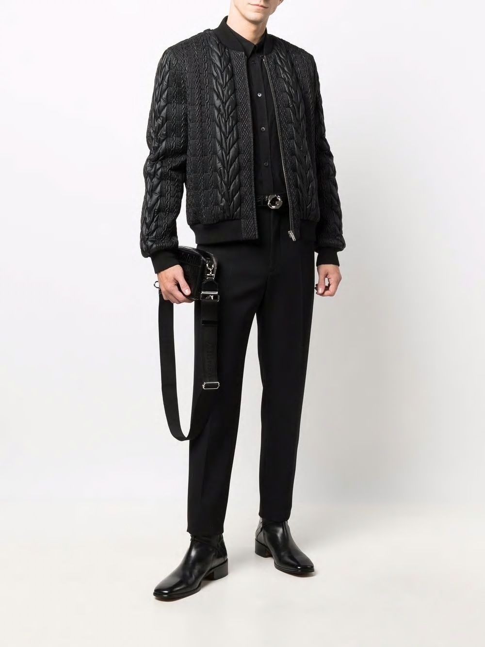 SAINT LAURENT Men's Oversized Matelassé Nylon Vest for FW24 Collection