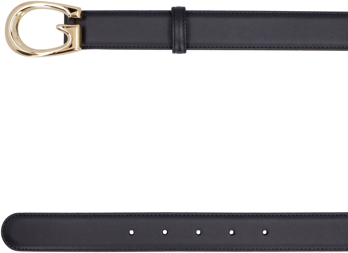 GUCCI Black Leather Belt for Men - SS22 Collection