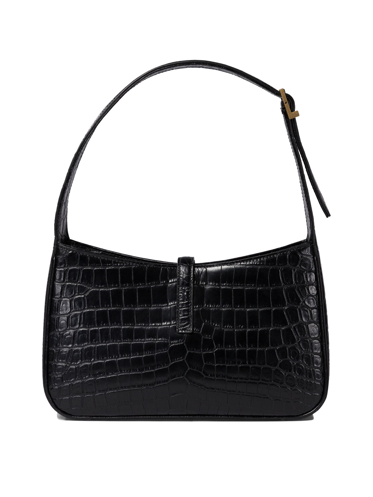 SAINT LAURENT Crocodile Print Mini Shoulder Handbag