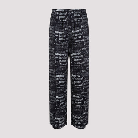 BALENCIAGA Black Pyjama Pants for Men | SS24 Collection