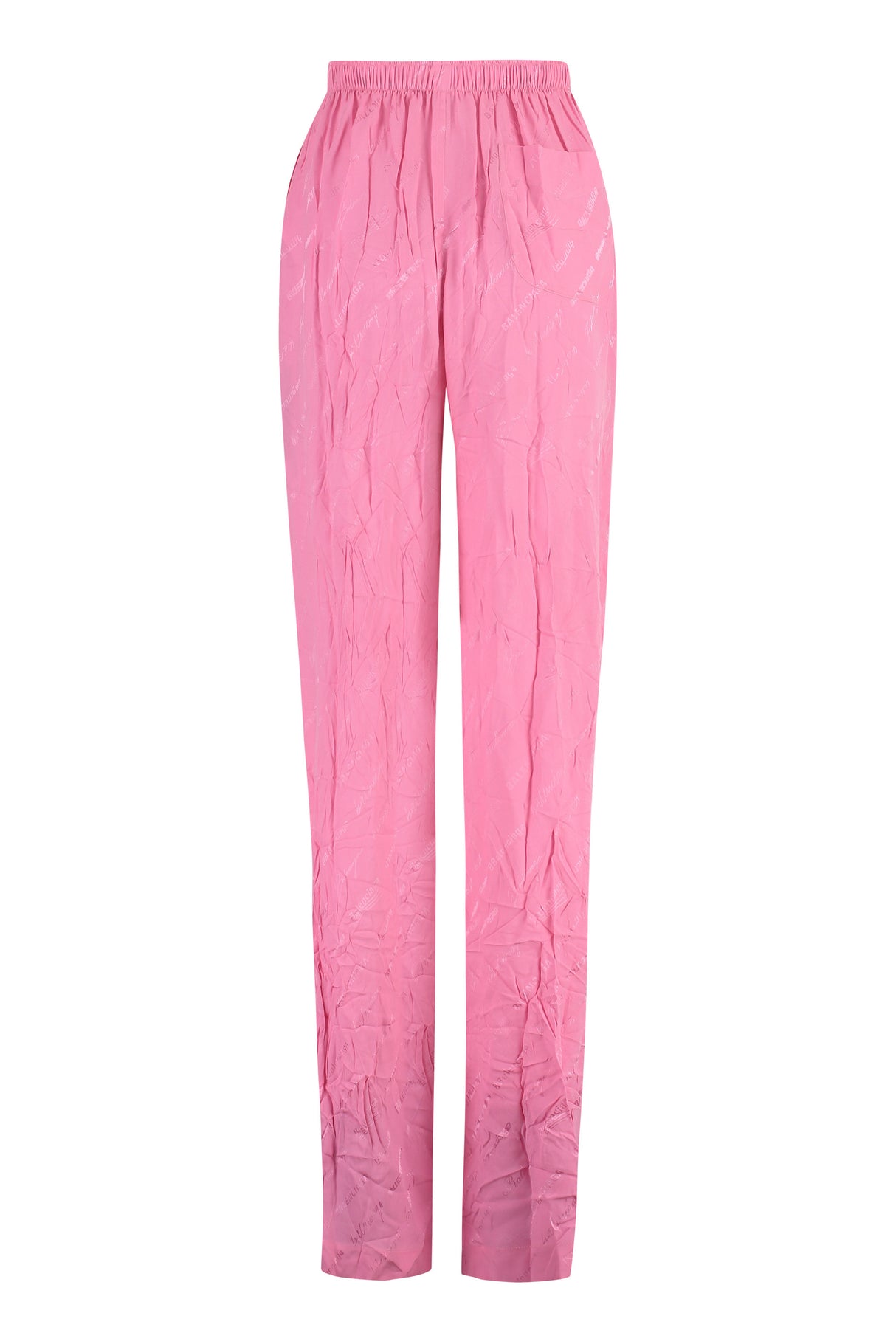 BALENCIAGA Silk Jacquard Wide Leg Trousers for Women - SS24