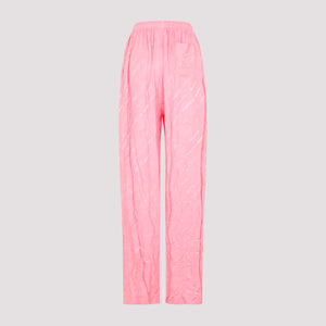 BALENCIAGA Silk Jacquard Wide Leg Trousers for Women - SS24