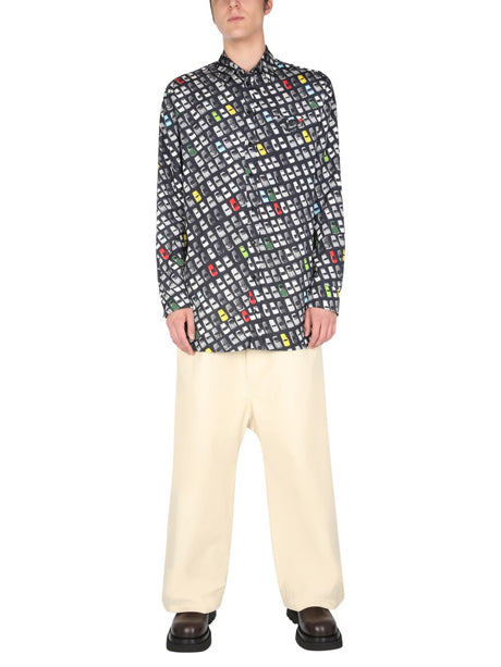 BOTTEGA VENETA Allover Print Classic Collar Shirt