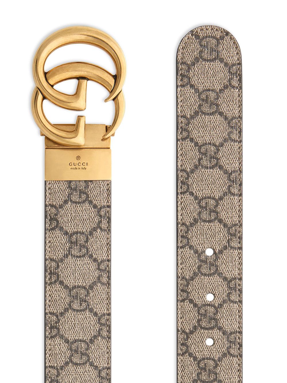 Reversible Belt for Women in Beige