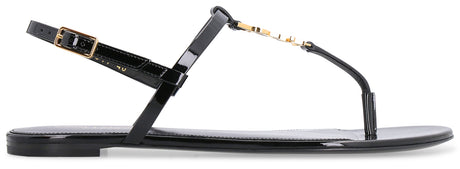 Black Patent Leather Cassandra Sandal for Women - SS24 Collection