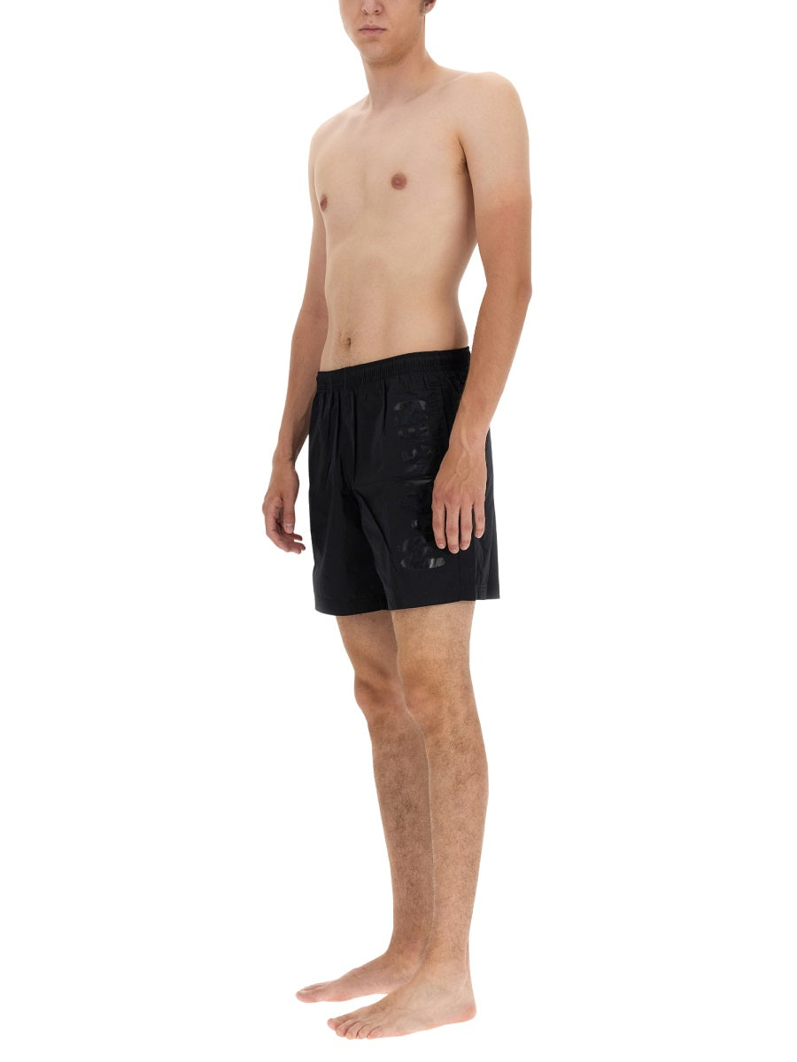 ALEXANDER MCQUEEN Men's Graffiti Logo Mini Swimsuit