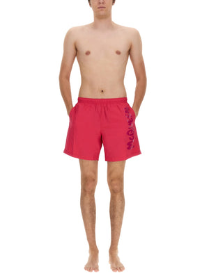 ALEXANDER MCQUEEN Men's Graffiti Logo Mini Swimsuit