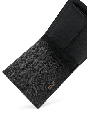 FERRAGAMO Elegant Gancini Hook Mini Leather Wallet