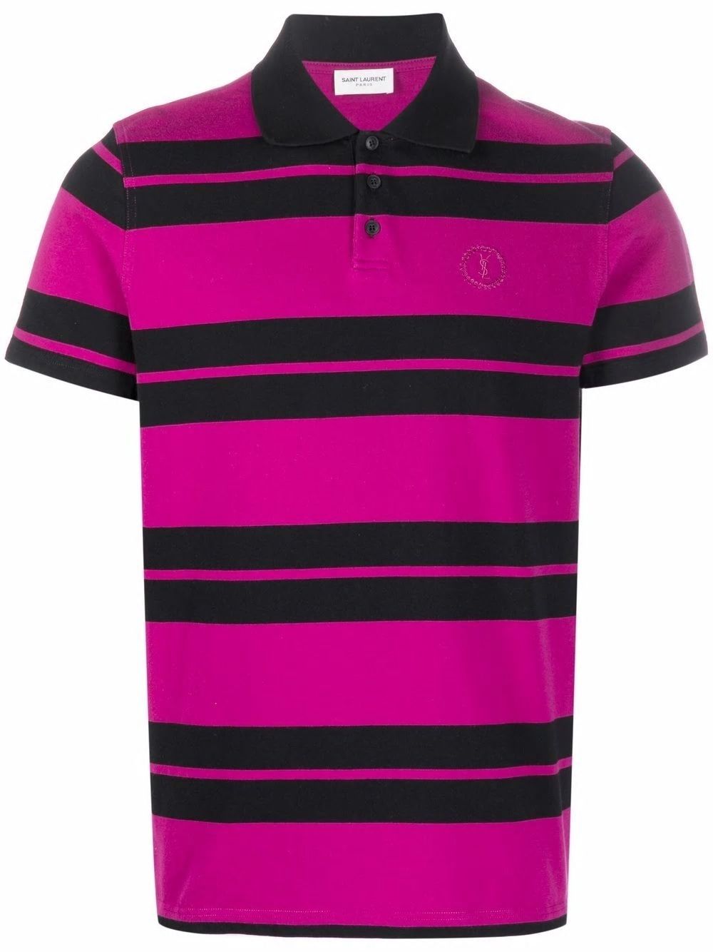 SAINT LAURENT Mens Rayure E Polo T-Shirt